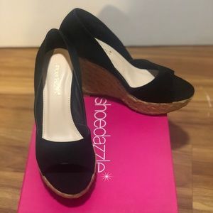 Black and Beige Wedges